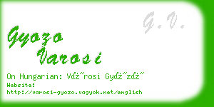 gyozo varosi business card